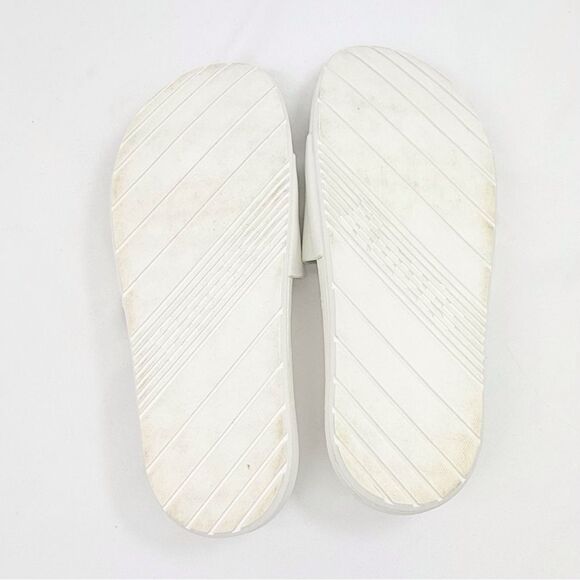 ROOTS Long Beach Pool Slide in White Perforated Spellout - Picture 10 of 11